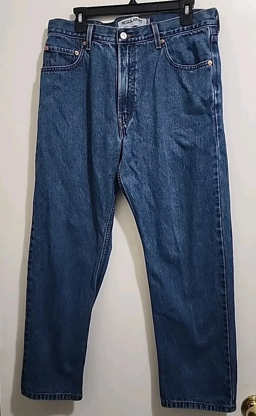 Levis 505 Jeans Men’s 36x30 Regular Fit Straight Leg Light Wash Mid Rise